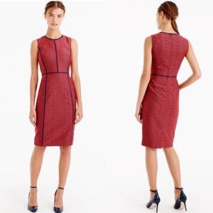 J. Crew Sheath Dress - Crimson Foulard
